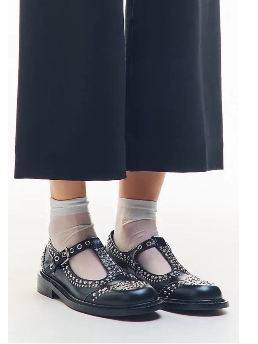 NEW *SOLD OUT* Anthropologie Bibi Lou Studded T-strap Mary Janes